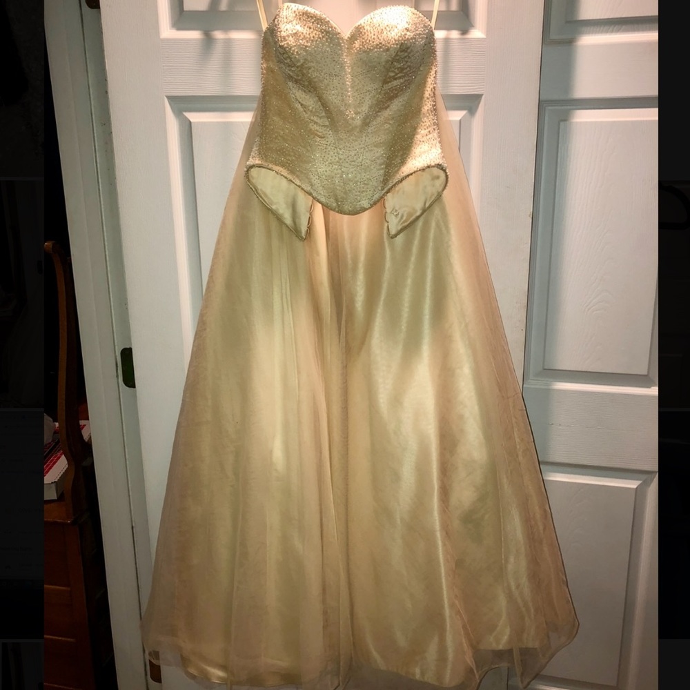 Gorgeous two-piece corset prom dress